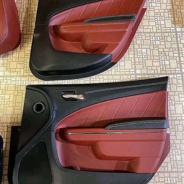 leather door panel, dodge charger door panel, red door panel for dodge charger